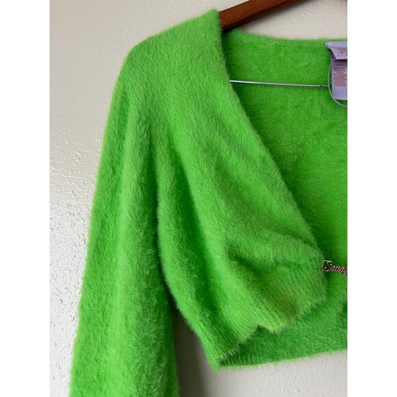 Savage X Fenty Fuzzy Fluff It Cropped Sweater Size Medium - Picture 4 of 8